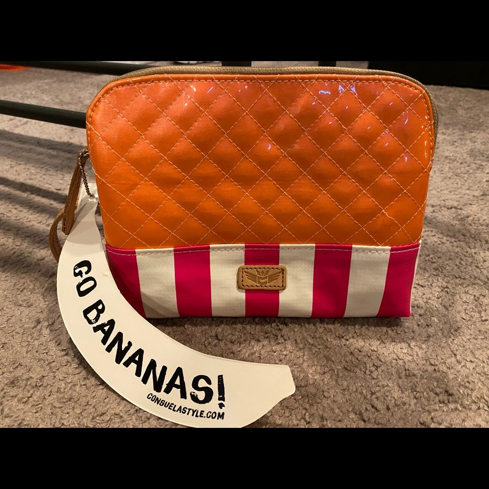 NWT Consuela Tangerine Wristlet Pouch